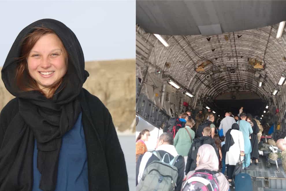 Kitty Chevallier escaped Kabul on an RAF cargo plane on Monday morning (Kitty Chevallier)