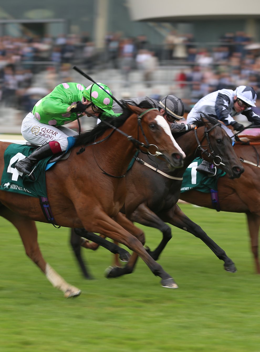 Desert Dreamer (left) and Zain Claudette (right) in action at Ascot (Nigel French/PA)