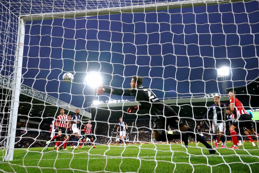 Jack Robinson’s own goal opened the scoring as West Brom beat Sheffield United 4-0 (Nick Potts/PA)