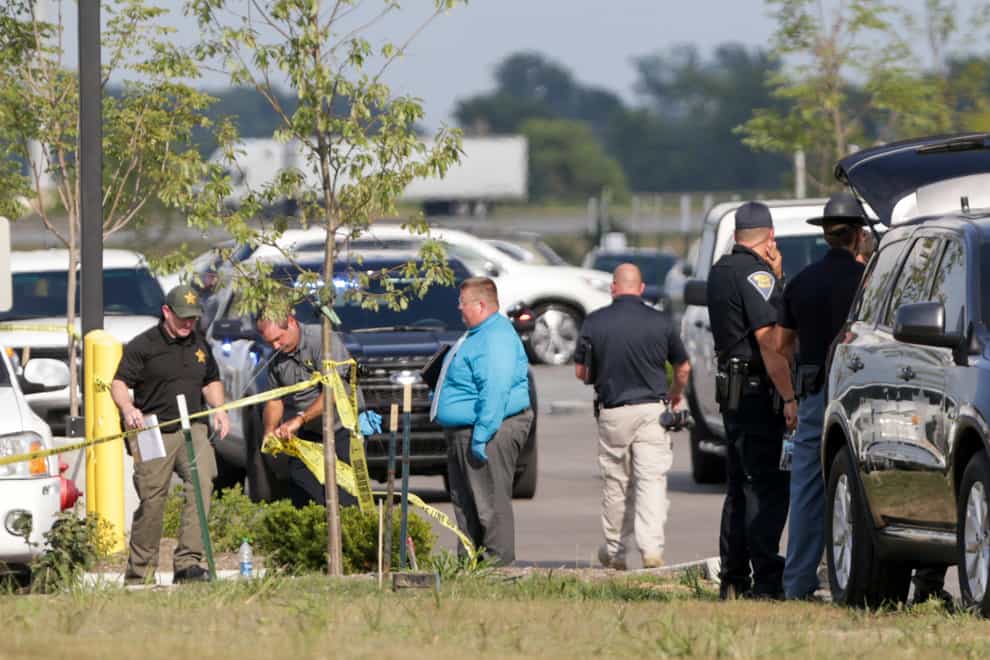 A woman and her granddaughter were shot dead after a gunman opened fire outside an automotive factory in central Indiana where the trio worked (Nikos Frazier/Journal & Courier/AP)