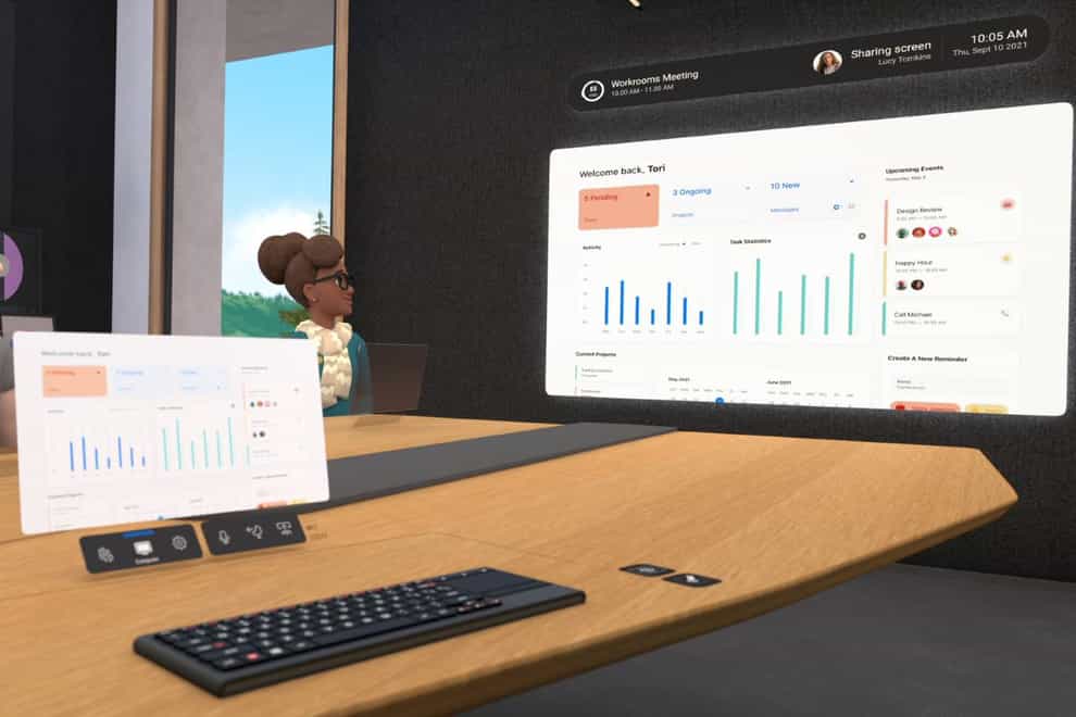 Horizon Workrooms is Facebook’s new VR meeting room tool (Facebook/PA)