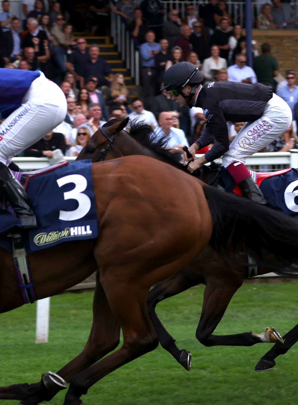Hayley Turner partners Quickstep Lady (left) to victory in the William Hill Racing League at Windsor (Steven Paston/PA)