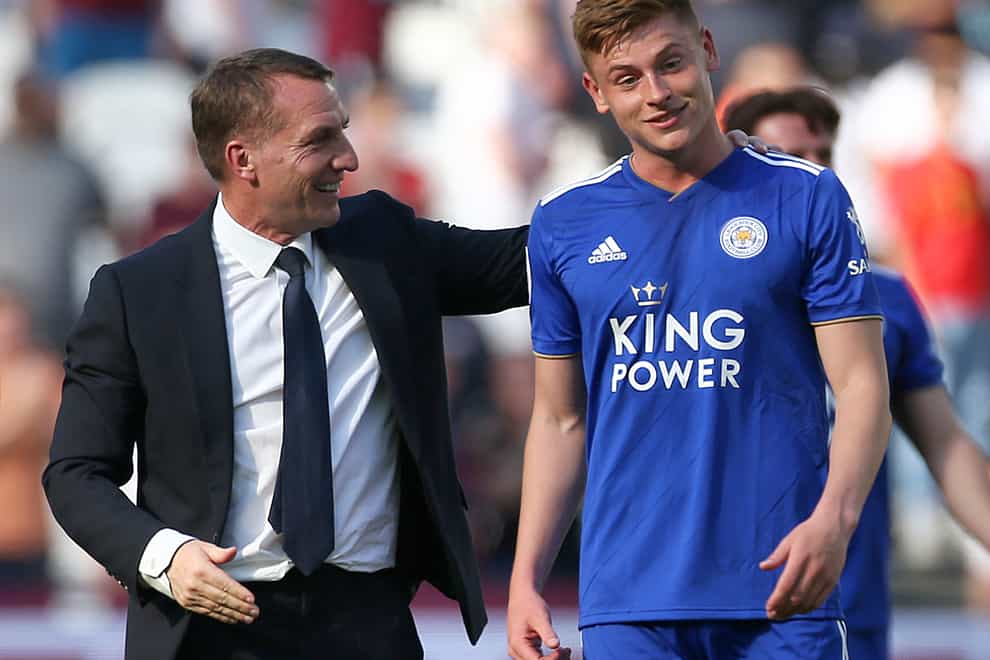 Leicester boss Brendan Rodgers has tipped Harvey Barnes for the top (Yui Mok/PA)
