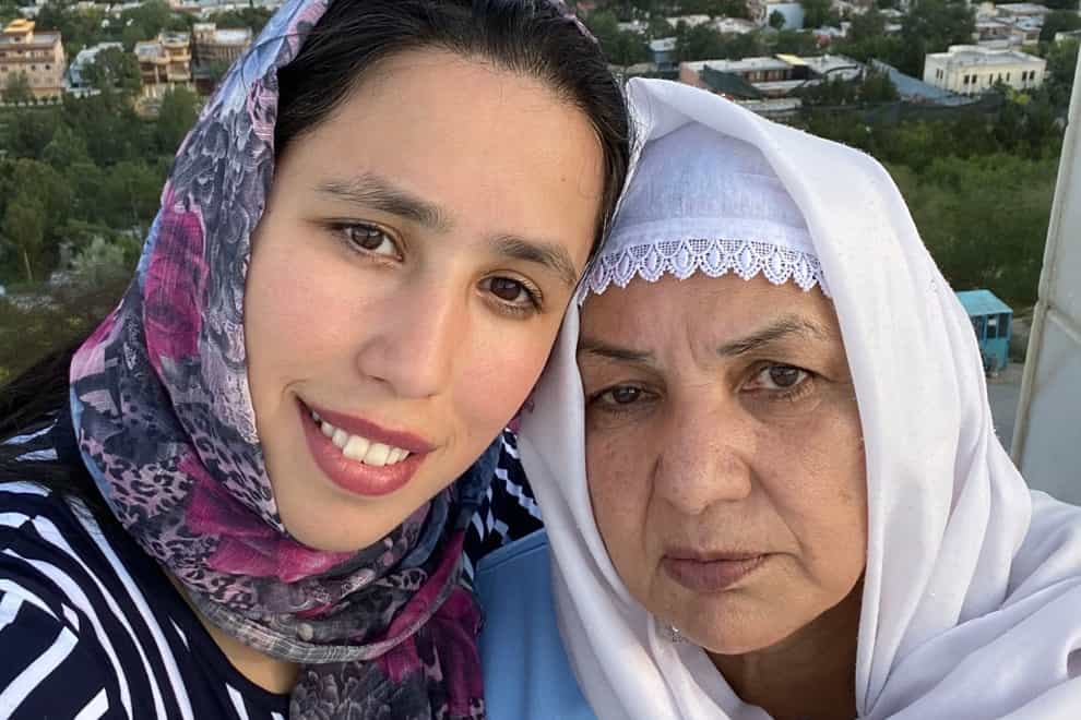Fereba Hafizi (left) with her mother Layloma. Fereba has revealed Layloma has returned to the UK safely after being stuck in Afghanistan. (Fereba Hafizi/PA)