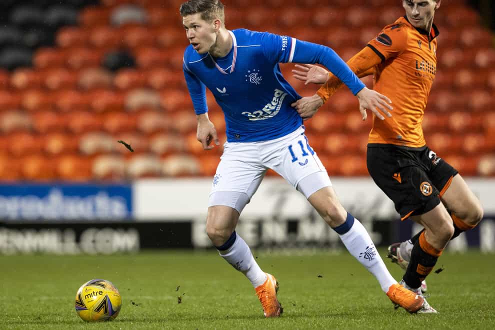 Dundee United’s Ian Harkes (right) is hoping St Johnstone are not at their best after their European exploits (PA)