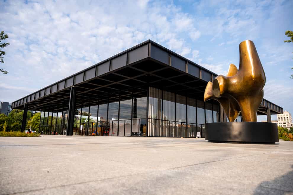 The Neue Nationalgalerie modern art museum in Berlin, Germany, has reopened following a six-year refurbishment led by British architect David Chipperfield (Christophe Gateau/dpa/AP)