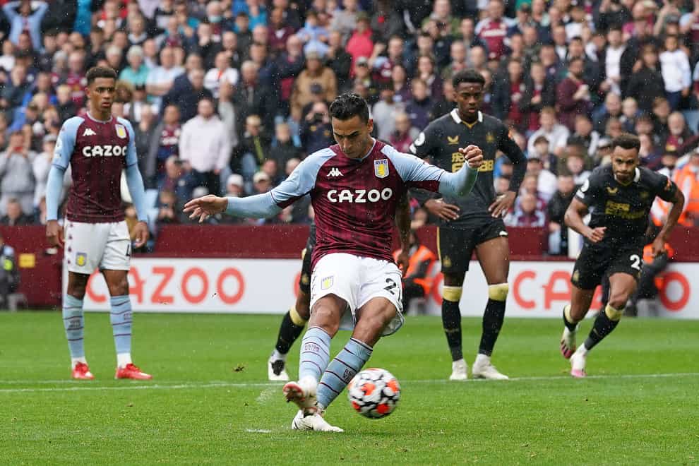 Anwar El Ghazi scored Aston Villa’s second with a penalty in their 2-0 win over Newcastle (David Davies/PA)