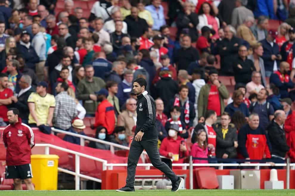 Mikel Arteta has watched Arsenal losing their first two matches of the new season (Nick Potts/PA)