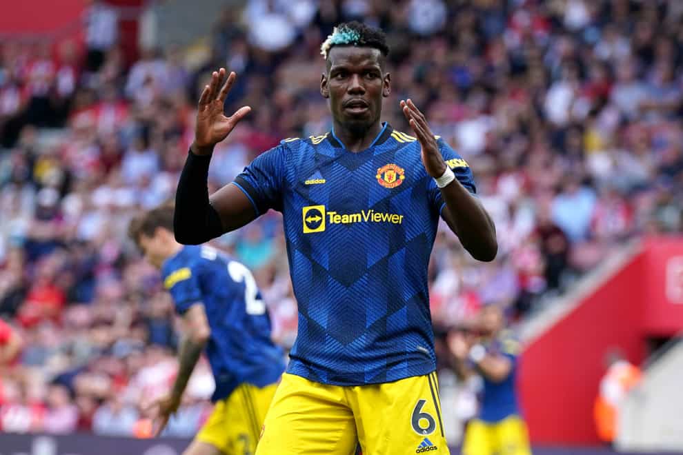 Paul Pogba was left frustrated by a draw at Southampton (Andrew Matthews/PA)