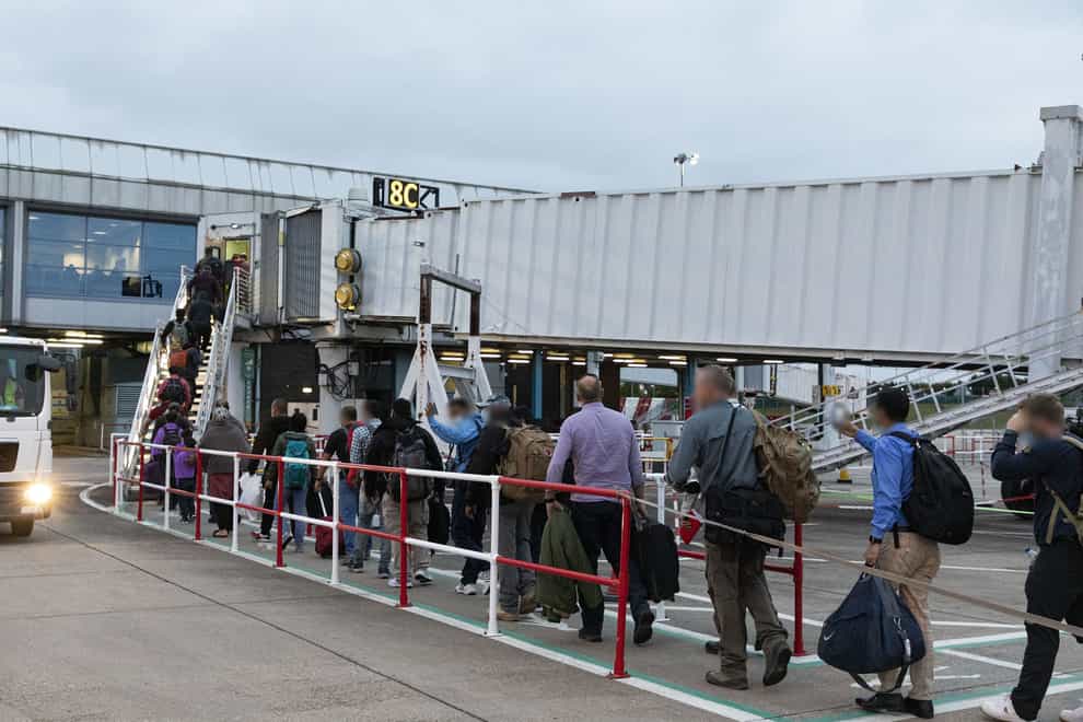 A charter flights carrying Afghan refugees arrives at a Midland’s airport (SAC Samantha Holden RAF/MoD)