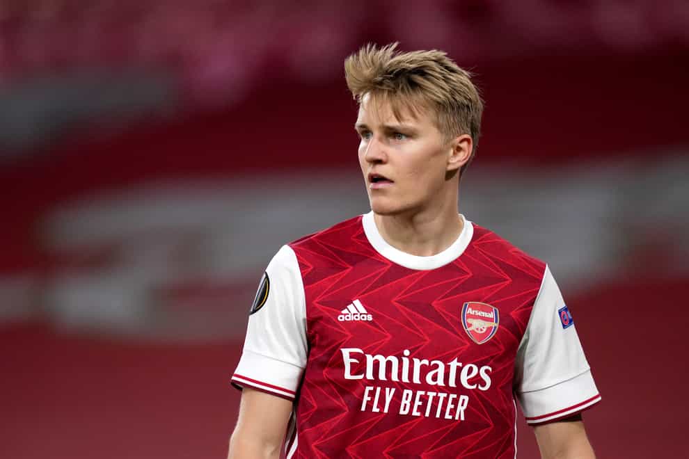 Martin Odegaard is available for Arsenal (John Walton/PA)
