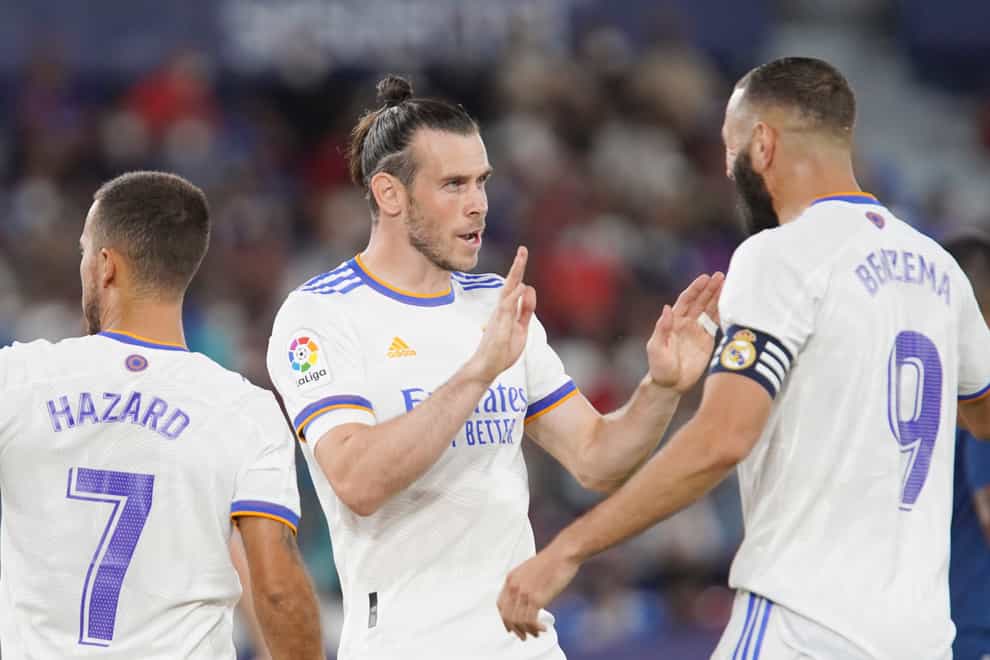 Bale, centre, scored against Levante at the weekend (AP Photo/Alberto Saiz)