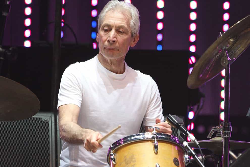 File photo dated 21/08/07 of Charlie Watts on stage during The Rolling Stones performance at the O2 Arena in Greenwich, south-east London. The Rolling Stones drummer Charlie Watts has died at the age of 80, his London publicist Bernard Doherty said (Ian West/PA)