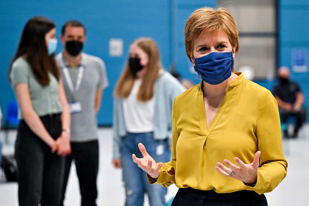 Nicola Sturgeon has unveiled the NHS recovery plan. (Jeff J Mitchell/PA)