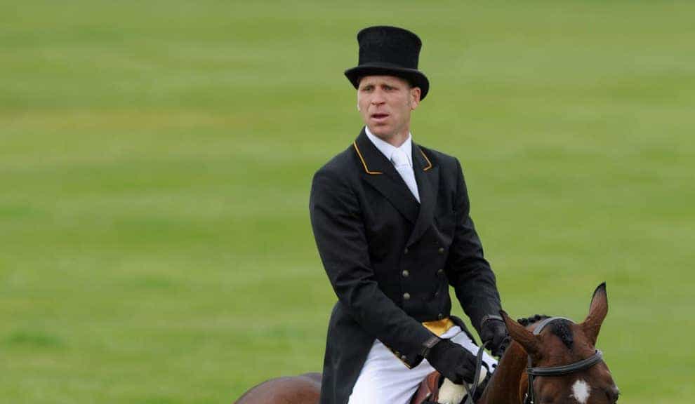 <p>Eventer Nick Gauntlett whose horse Party Trick was killed in the crash </p>