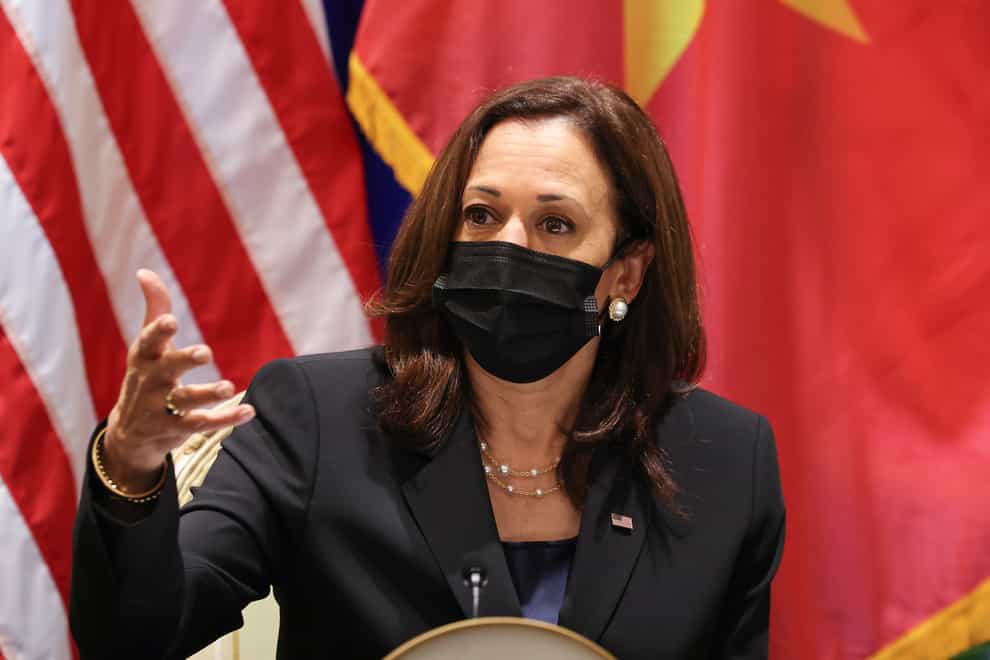 The US vice president Kamala Harris tackled the issue of human rights in Vietnam during her trip to the country (Evelyn Hockstein/Pool Photo via AP)