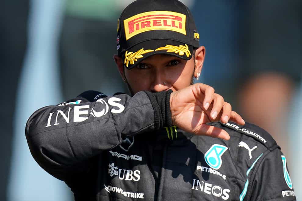 Lewis Hamilton ([pictured) leads Max Verstappen by eight points in the standings (Tim Goode/PA)