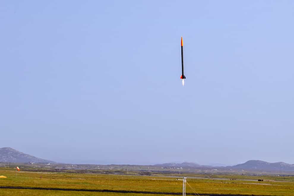 The rocket was launched at Benbecula Airport (Jeff Holmes/PA)