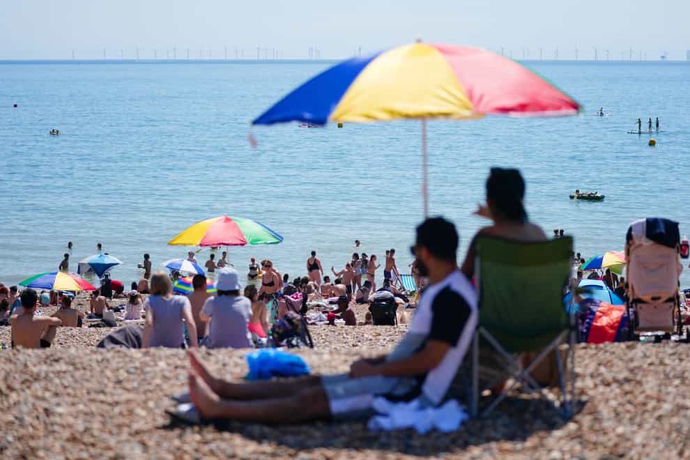 Ticket sales for trains to seaside destinations over the bank holiday weekend have surpassed pre-pandemic levels (Victoria Jones/PA)