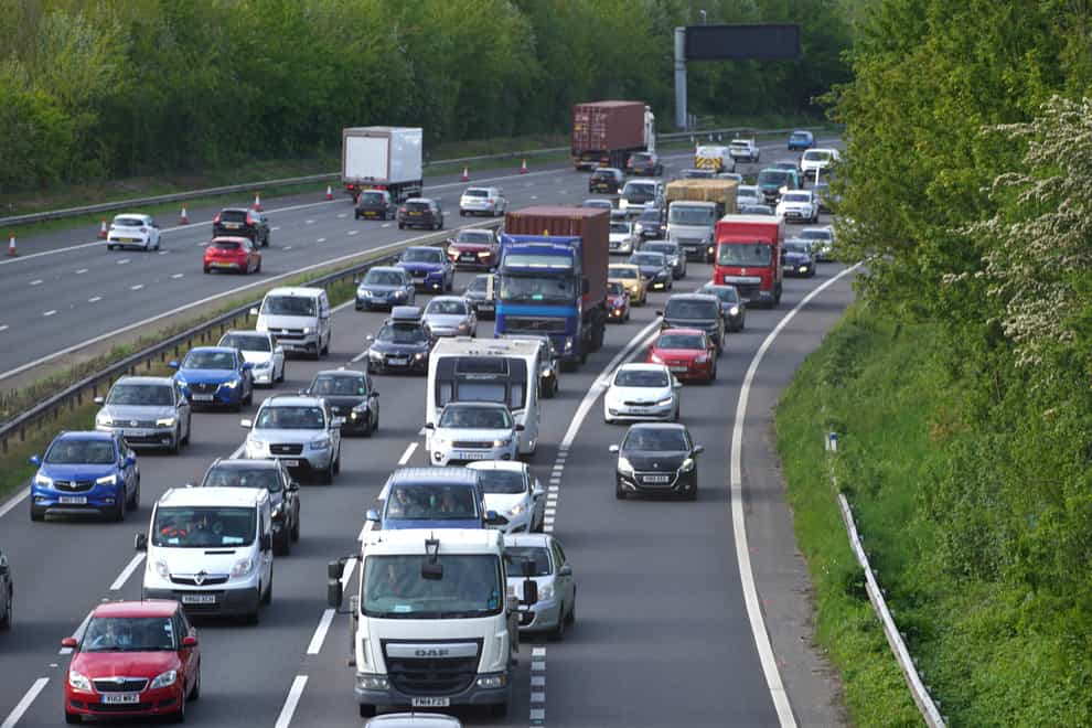 Drivers are being warned to avoid embarking on a Bank Holiday getaway on Friday afternoon (Steve Parsons/PA)