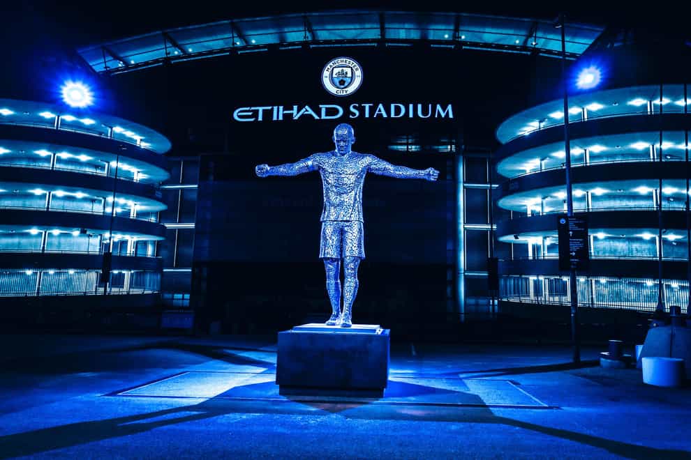 A statue of Vincent Kompany has been unveiled at the Etihad Stadium (Manchester City/Handout)