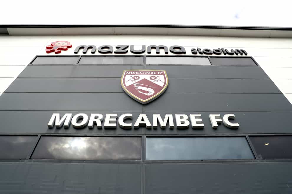 Morecambe hosted Sheffield Wednesday (Tim Markland/PA)