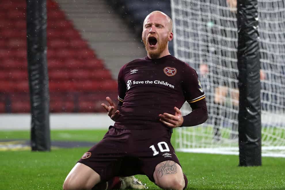 Liam Boyce opened the scoring for Hearts (Andrew Milligan/PA).