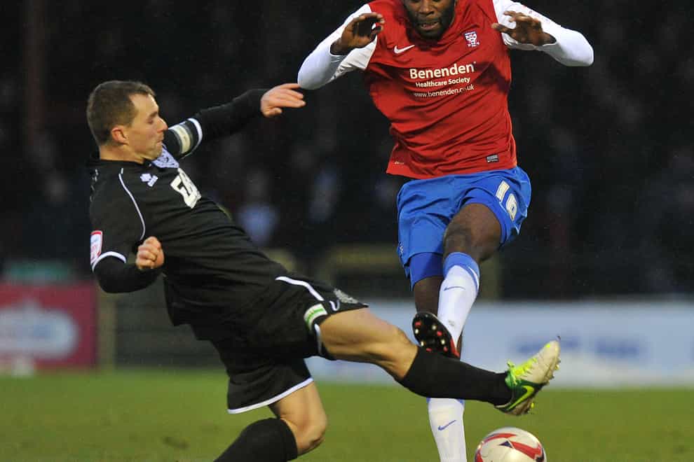 Jamal Fyfield (right) scored the winner for Boreham Wood (PA Wire)