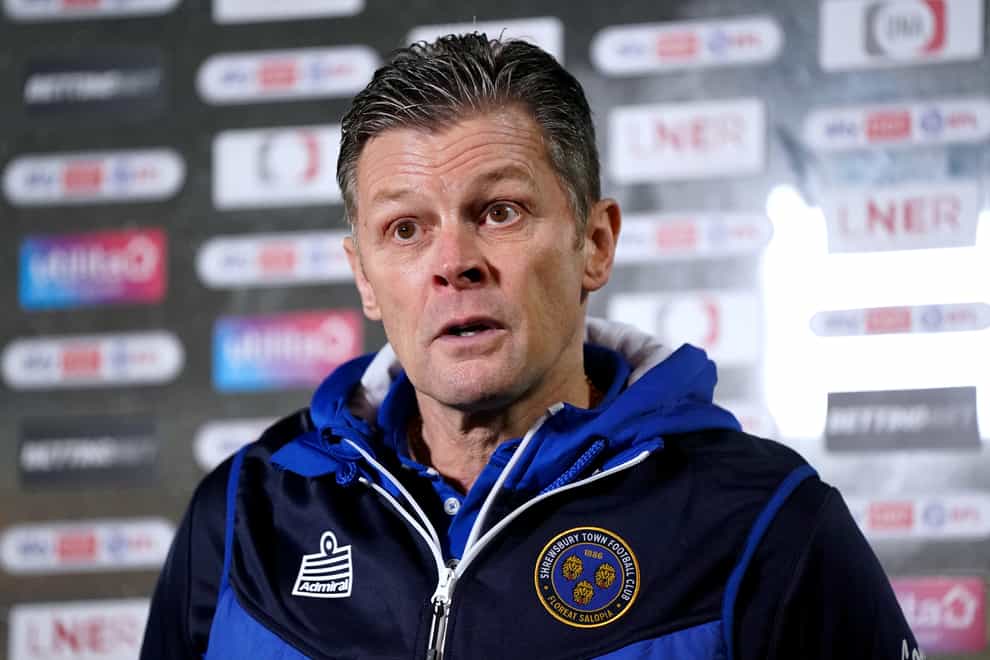 Steve Cotterill was pleased to see the reaction from his Shrewsbury side (Zac Goodwin/PA)