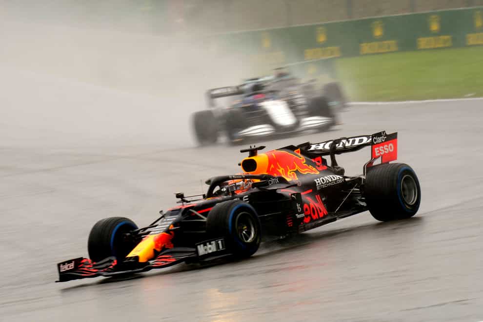 Max Verstappen was awarded a half-points victory in Belgium (Francisco Seco/PA)