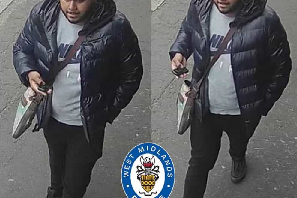 An image of a suspect released by police investigating a fatal hit-and-run in Birmingham (West Midlands Police/PA)