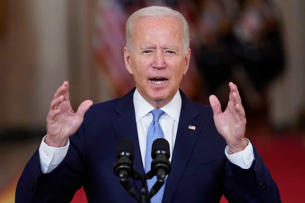 President Joe Biden speaks about the end of the war in Afghanistan (Evan Vucci/AP)