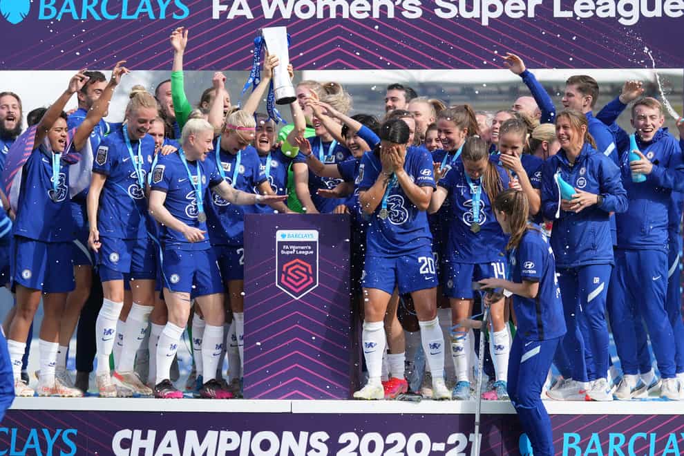 Chelsea retained the Women’s Super League title in 2020-21 (John Walton/PA).