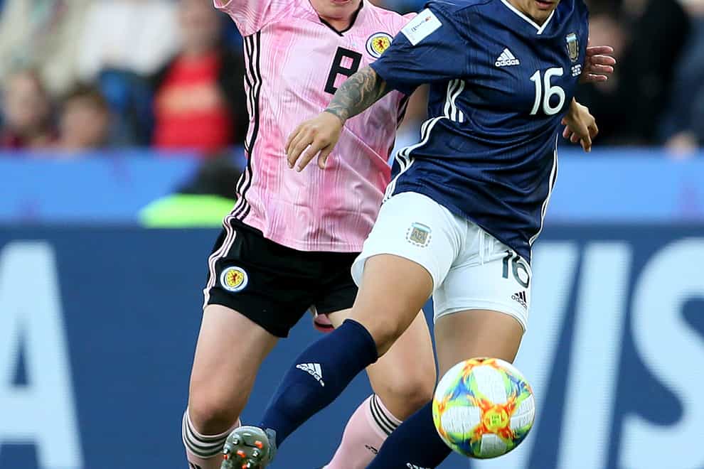 Kim Little (left) brings Scotland career to a close (Richard Sellers/PA)