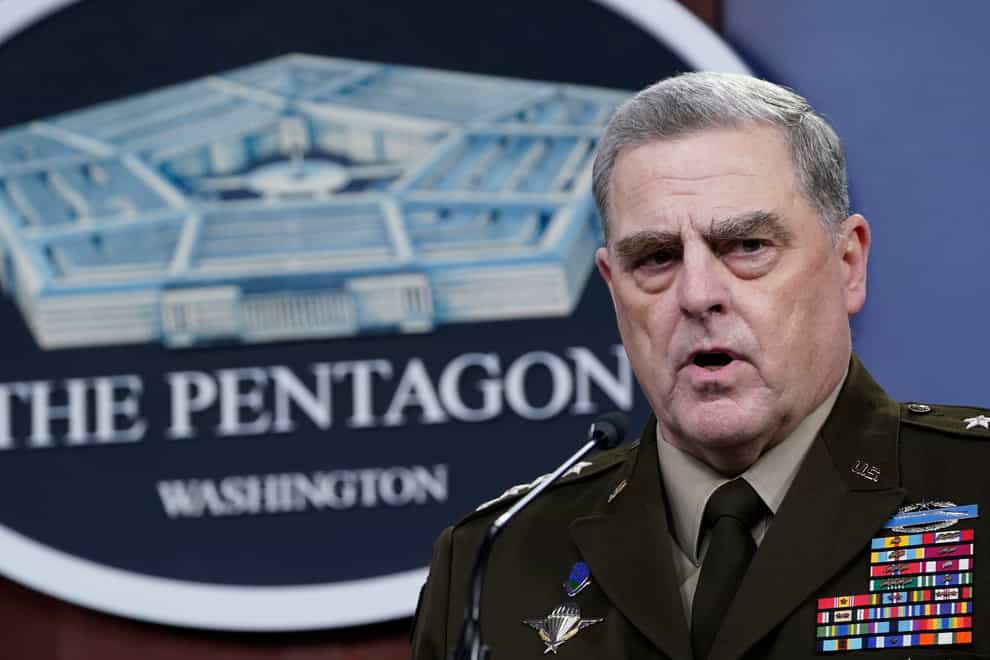 General Mark Milley speaks during a briefing in Washington (Susan Walsh/AP)