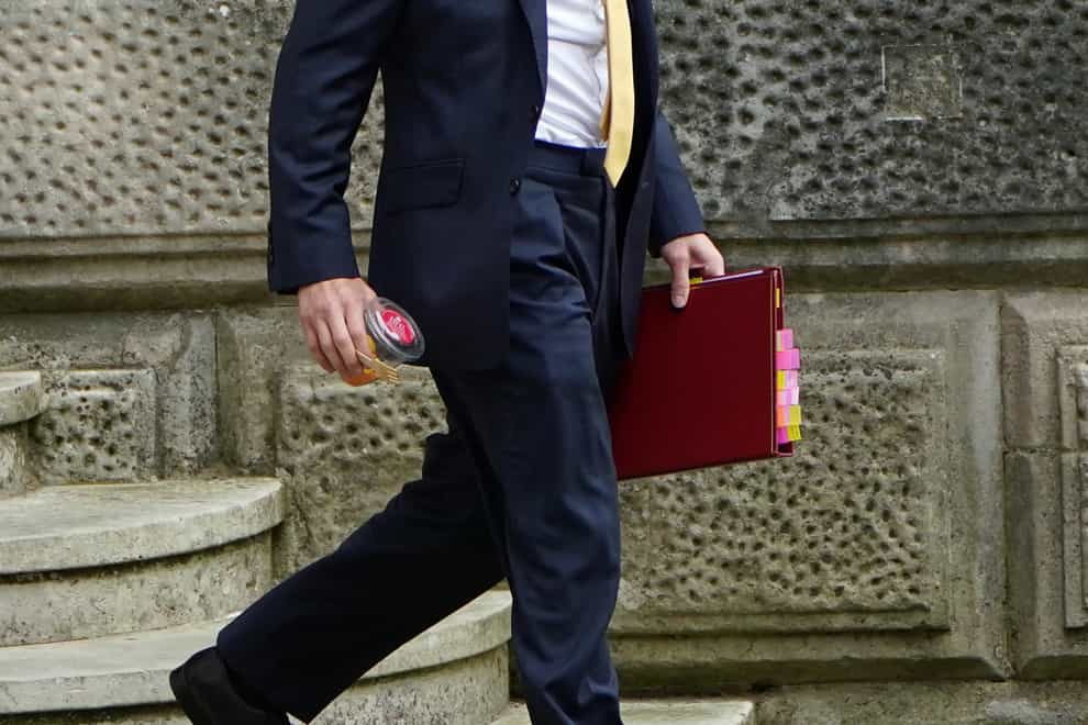 Foreign Secretary Dominic Raab leaves the Foreign Office (Stefan Rousseau/PA)