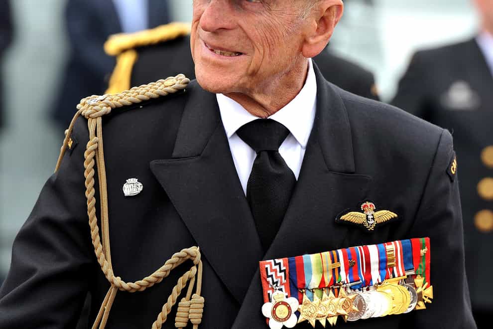 The Duke of Edinburgh in naval uniform (John Stillwell/PA)