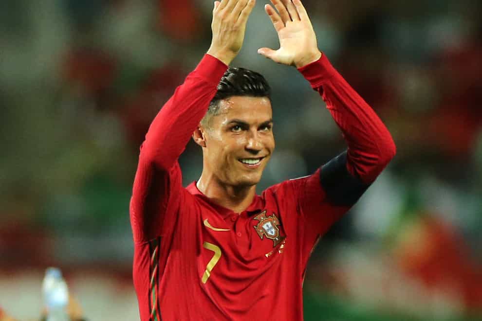 Cristiano Ronaldo applauds the fans after Portugal’s dramatic 2-1 World Cup qualifier win over the Republic of Ireland (Isabel Infantes/PA)