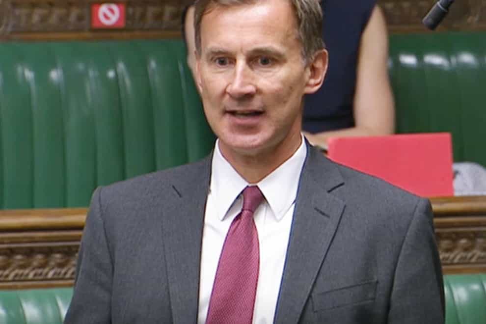 Former health secretary Jeremy Hunt has called on the UK to follow the example of Israel and begin offering coronavirus vaccine boosters to people other than the clinically vulnerable (House of Commons/PA)