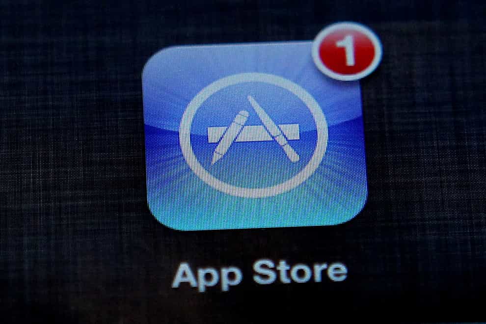 A general view of the Apple App store app on an iPad.