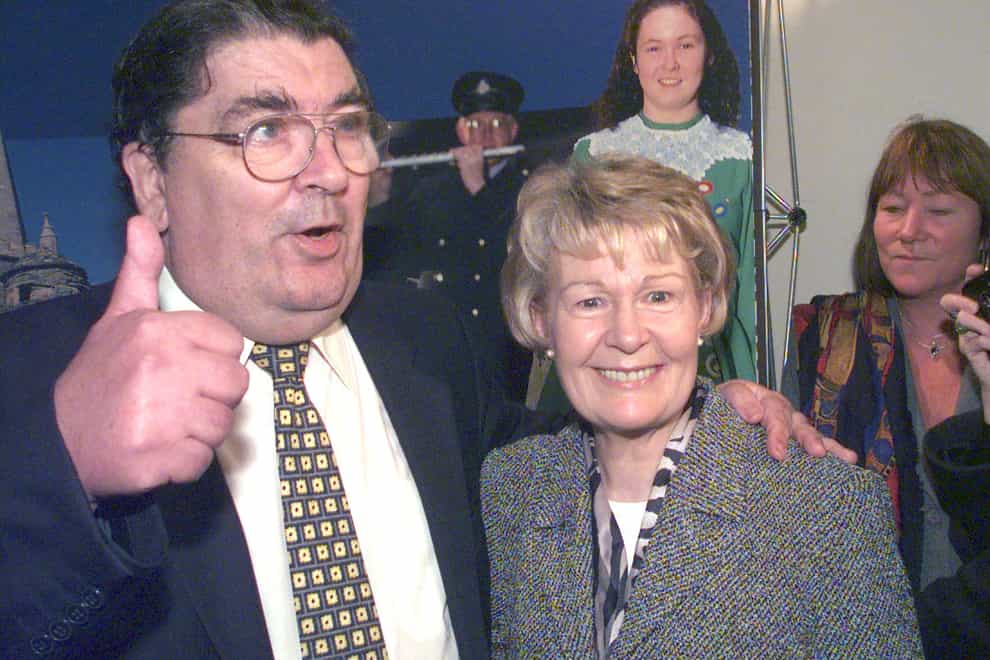 Pat Hume with her husband John (Tim Ockenden/EDI/PA)