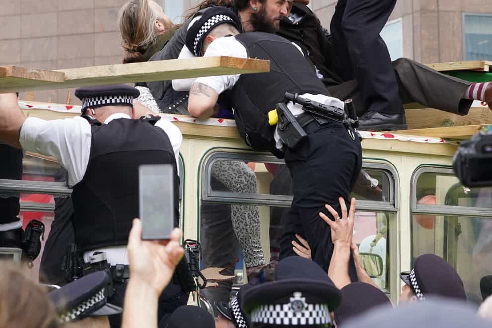 Police have been criticised over their tactics (Ian West/PA)