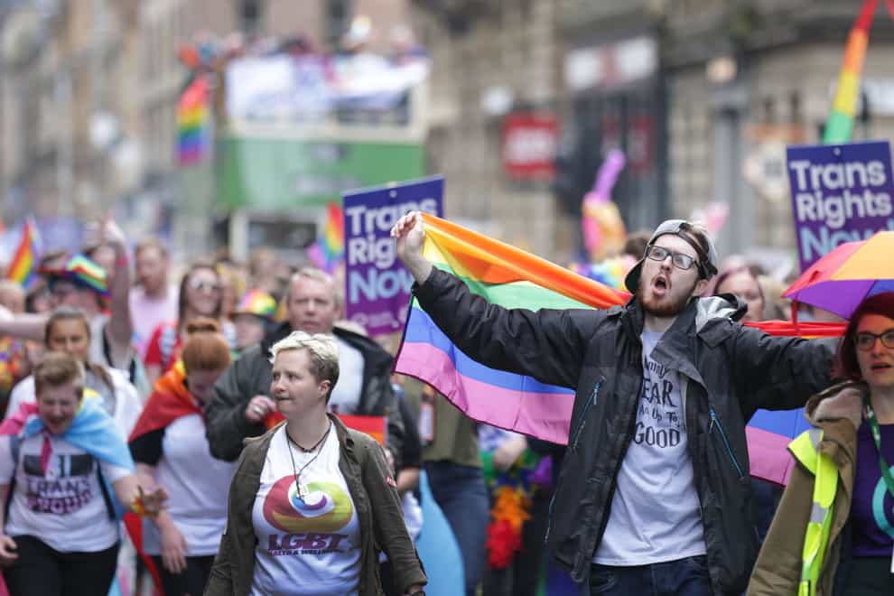 The march will head to George Square (David Cheskin/PA)