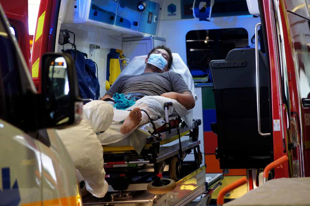 A man is taken to hospital in Papeete, Tahiti island (AP)