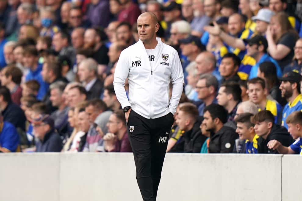 AFC Wimbledon manager Mark Robinson was full of praise for his side’s second-half display (Tess Derry/PA).