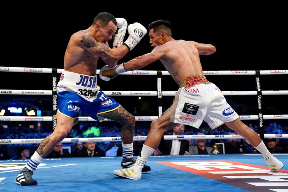 Josh Warrington’s bout with Mauricio Lara ended in a technical draw (Zac Goodwin/PA)