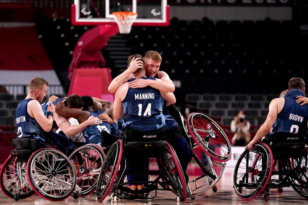 Great Britain claimed bronze in the wheelchair basketball (John Walton/PA)