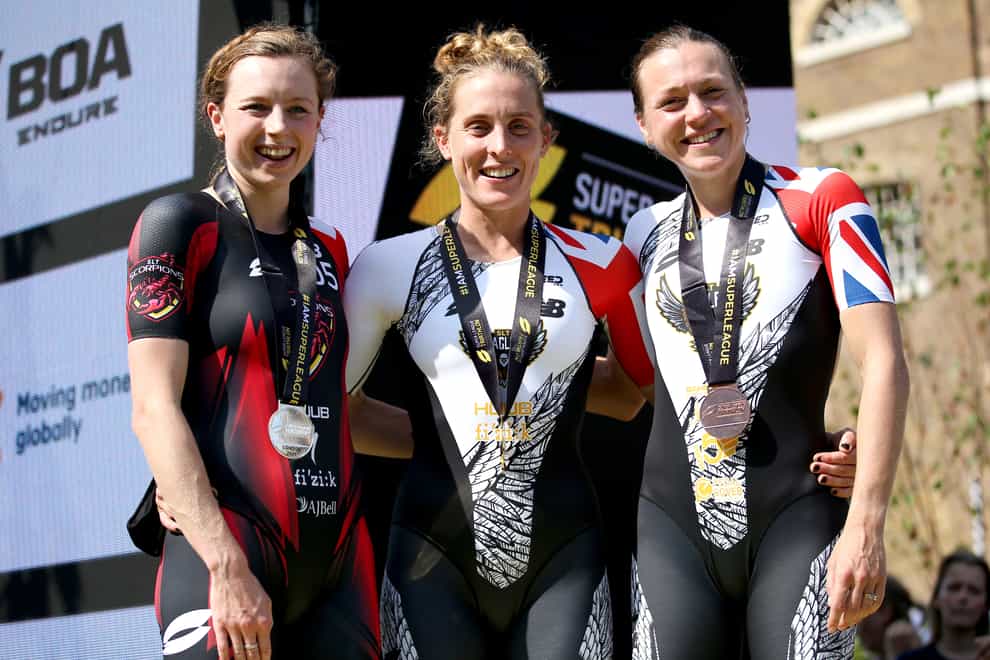 Jess Learmonth (centre) led a British one-two-three (Steven Paston/PA)