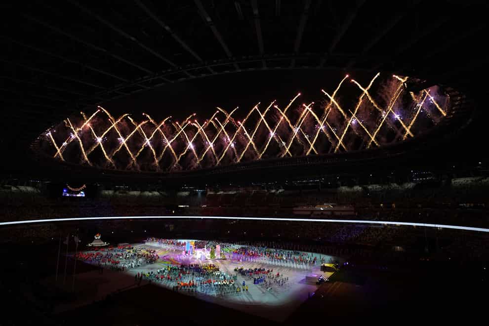 Fireworks mark the close of Tokyo 2020 (Tim Goode/PA)