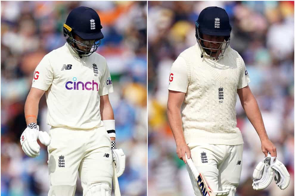 Ollie Pope, left, and Jonny Bairstow scored two and nought respectively (Adam Davy/PA)